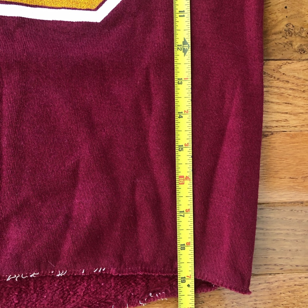 Vintage football cropped sweatshirt crimson and gold XS - Picture 11 of 14